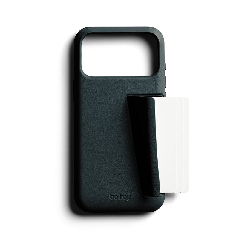 Premium 3 Card Leather Case iPhone 18 Pro Max / 17 Pro Max Deep Ocean