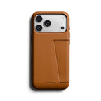 Premium 3 Card Leather Case iPhone 18 Pro Max Tan