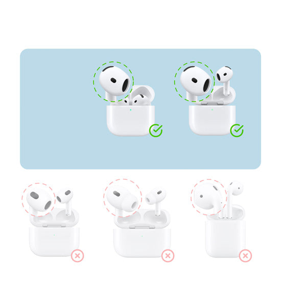 Waterproof Case with Carabiner for AirPods 4 Blue
