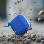 Waterproof Case with Carabiner for AirPods 4 Blue