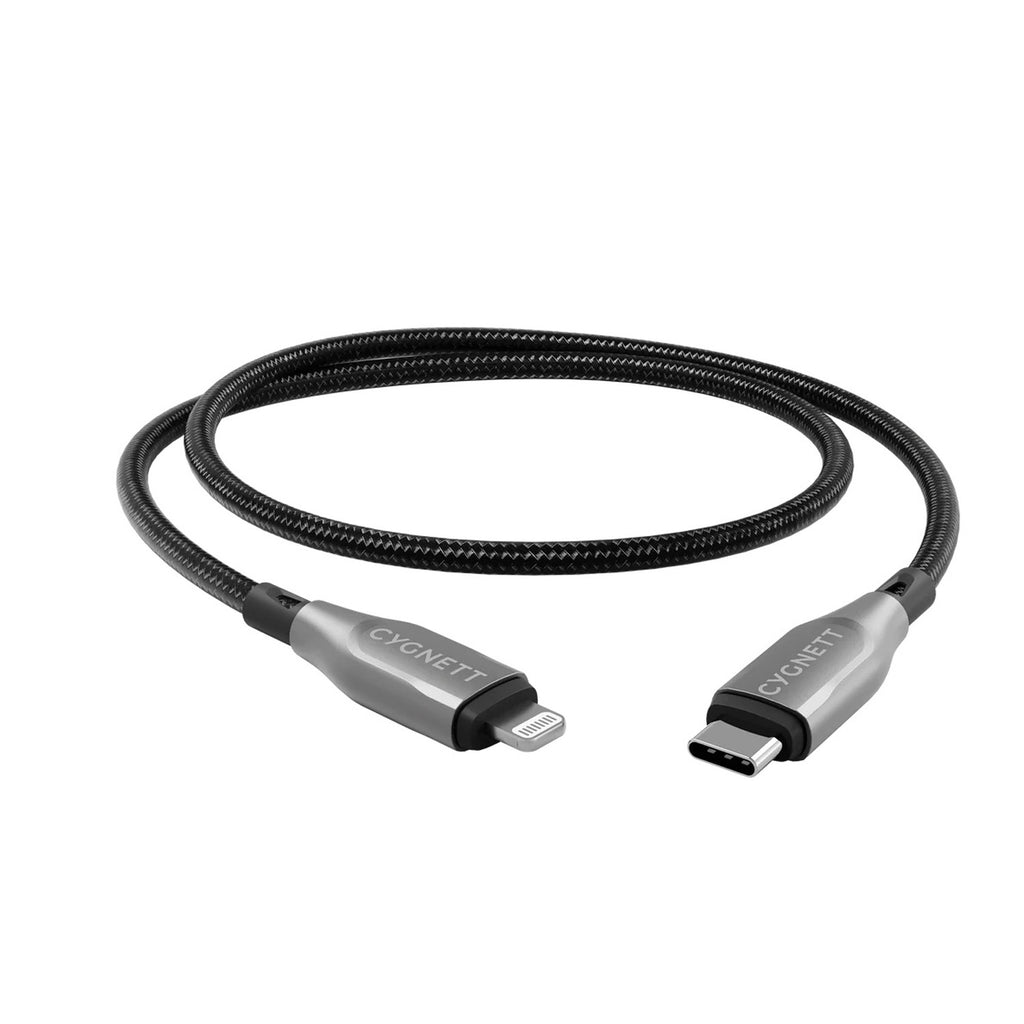 Armoured Lightning to USB-A cable (1m) Black