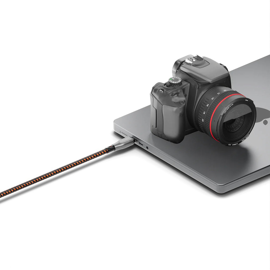 Armoured P240W USB 4.0 USB-C to USB-C cable (1m) Black/Orange