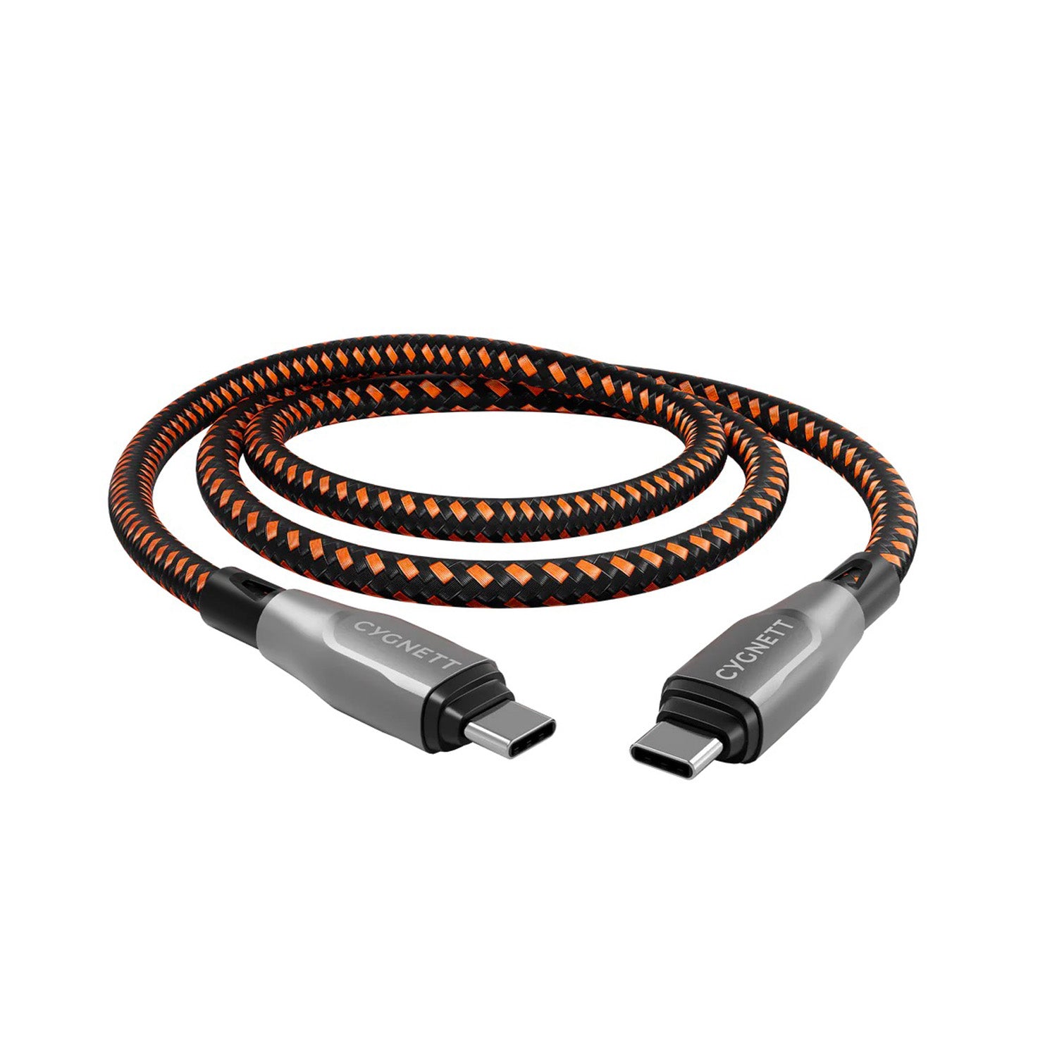 Armoured P240W USB 4.0 USB-C to USB-C cable (1m) Black/Orange