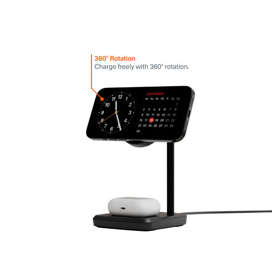 Qi2 2-in-1 Charger CHARGEBASE Black