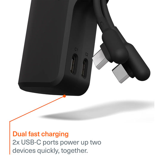 Thumboost Power Bank 5,000mAh + USB-C Cable Combo Black