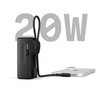 Thumboost Power Bank 5,000mAh + USB-C Cable Combo Black