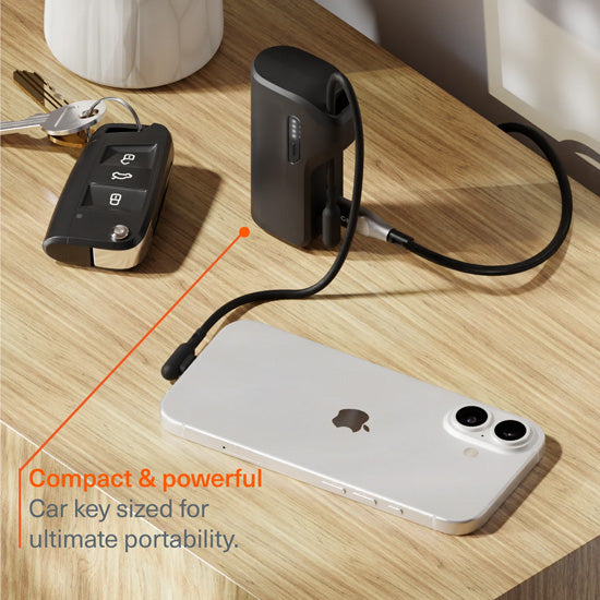 Thumboost Power Bank 5,000mAh + USB-C Cable Combo Black