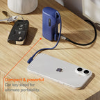Thumboost Power Bank 5,000mAh + USB-C Cable Combo Bleu