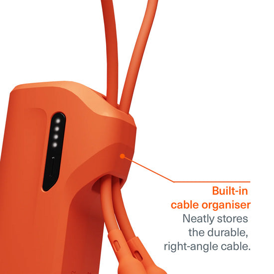 Thumboost Power Bank 5,000mAh + USB-C Cable Combo Orange