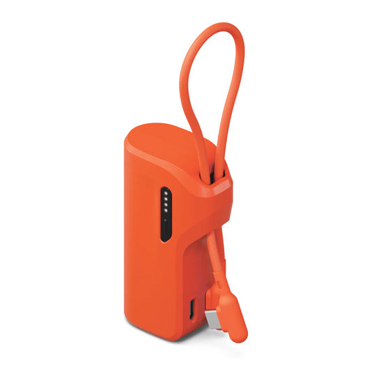 Thumboost Power Bank 5,000mAh + USB-C Cable Combo Orange