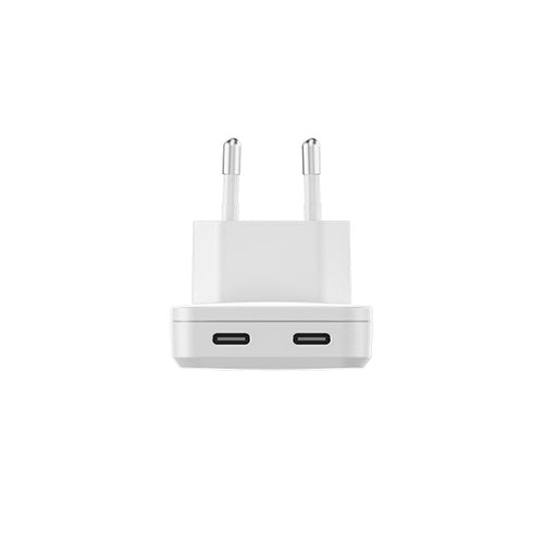 Dual USB-C GaN SLIM Wall Charger 30W White