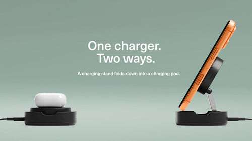 ChargeBase Qi2 Foldable Magnetic Wireless Charger Black