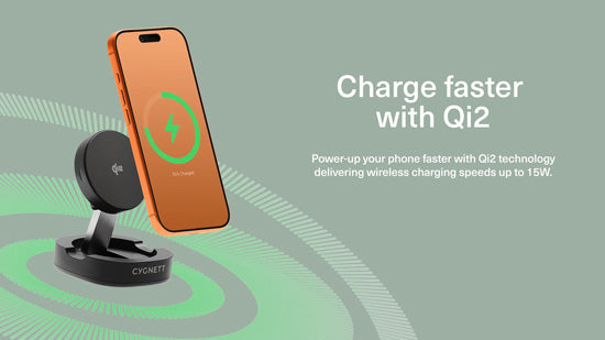 ChargeBase Qi2 Foldable Magnetic Wireless Charger Black