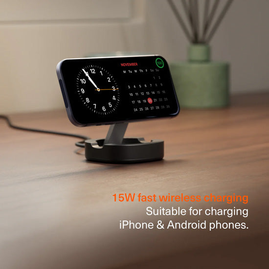 ChargeBase Qi2 Foldable Magnetic Wireless Charger Black