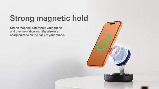 ChargeBase Qi2 Foldable Magnetic Wireless Charger Black