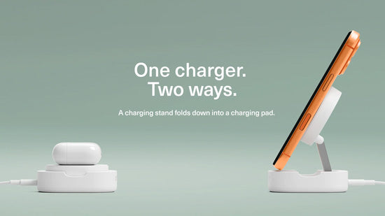 ChargeBase Qi2 Foldable Magnetic Wireless Charger White
