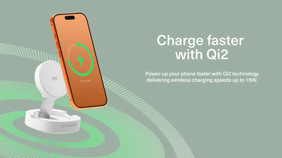ChargeBase Qi2 Foldable Magnetic Wireless Charger White