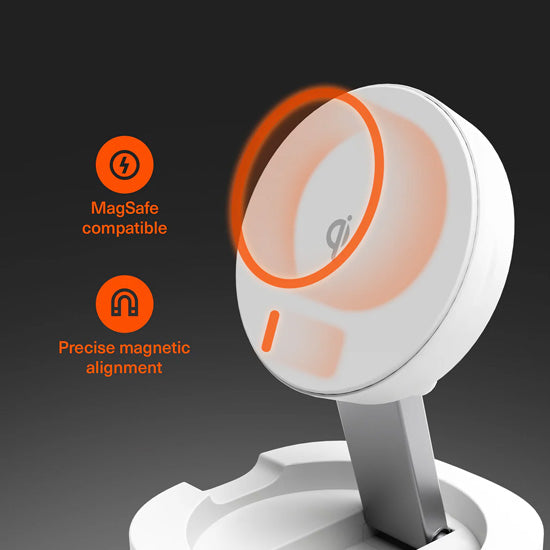 ChargeBase Qi2 Foldable Magnetic Wireless Charger White