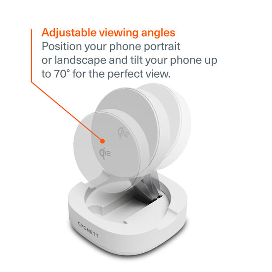 ChargeBase Qi2 Foldable Magnetic Wireless Charger White