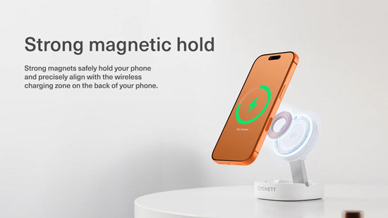 ChargeBase Qi2 Foldable Magnetic Wireless Charger White