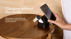 MagStand 3-in-1 Foldable Wireless Charger with Retractable Cable Noir