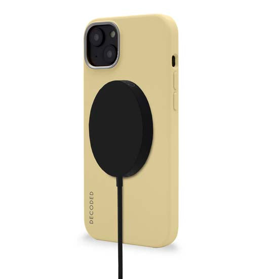 Antimicrobial Silicone Case MagSafe for iPhone 14 Plus Beige