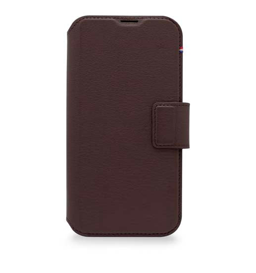 Leather Folio iPhone 14 Plus Brown