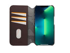 Leather Folio iPhone 14 Plus Brown