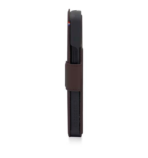 Leather Folio iPhone 14 Plus Brown