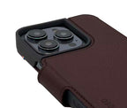Leather Folio iPhone 14 Plus Brown