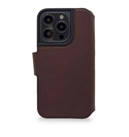 Leather Folio iPhone 14 Plus Brown