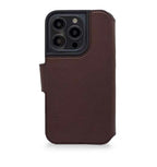 Leather Folio iPhone 14 Plus Brown
