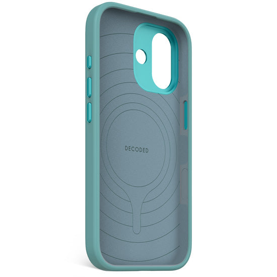 Antimicrobial Silicone MagSafe Case for iPhone 17 Retro Blue