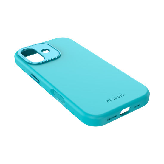 Antimicrobial Silicone MagSafe Case for iPhone 17 Retro Blue