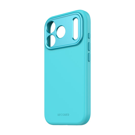 Antimicrobial Silicone MagSafe Case for iPhone 17 Pro Retro Blue