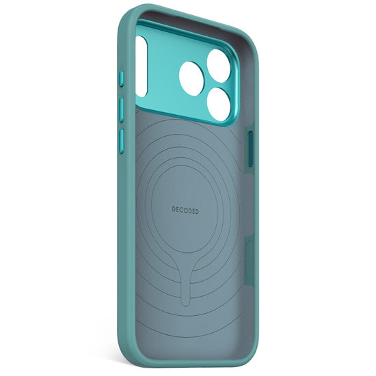Antimicrobial Silicone MagSafe Case for iPhone 17 Pro Max Retro Blue