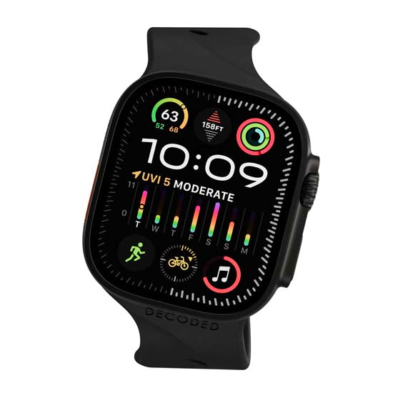 Ares Splice Silicone Watch Band 38/40/41/42mm Black