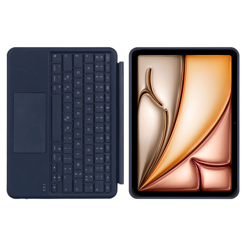 Bluetooth Keyboard Folio for iPad Air 11 (M3/M2) & Air 10.9 (2020/22 - 4/5th gen) AZERTY Navy