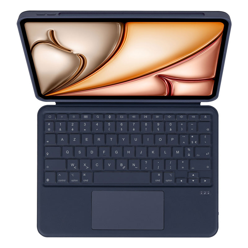Bluetooth Keyboard Folio for iPad Air 11 (M3/M2) & Air 10.9 (2020/22 - 4/5th gen) AZERTY Navy