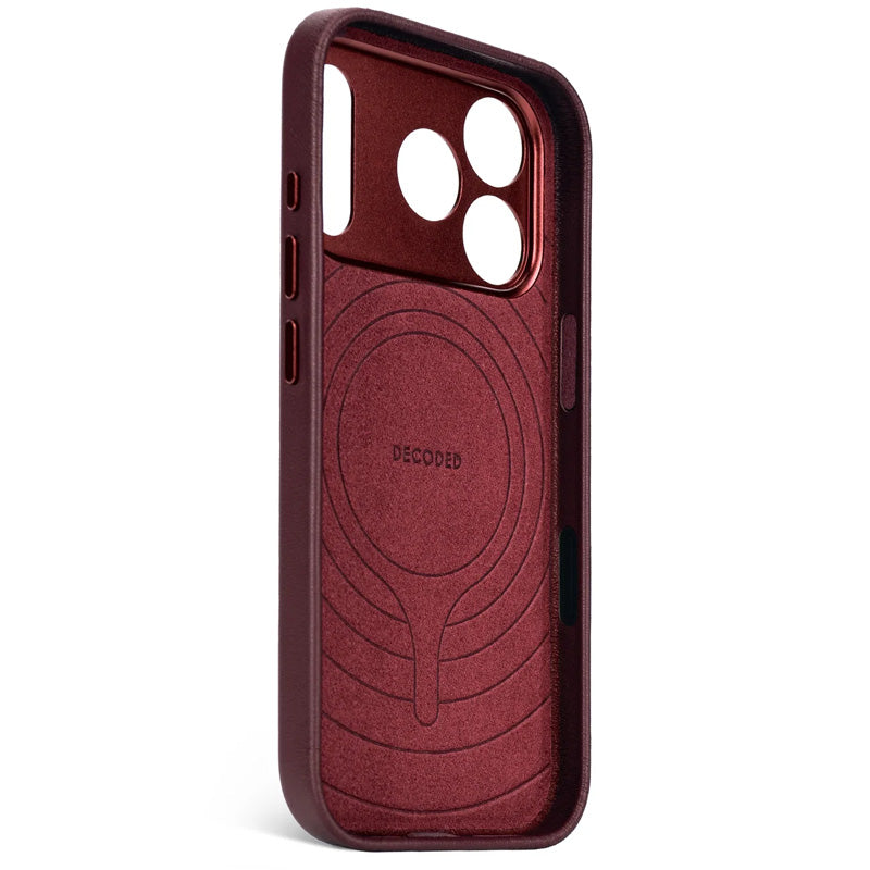 Leather case iPhone 17 Pro Max Dark Ruby