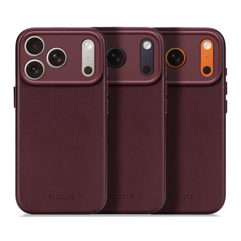 Leather case iPhone 17 Pro Max Dark Ruby