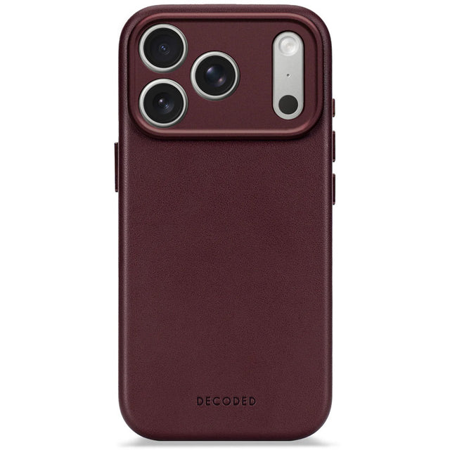 Leather case iPhone 17 Pro Max Dark Ruby