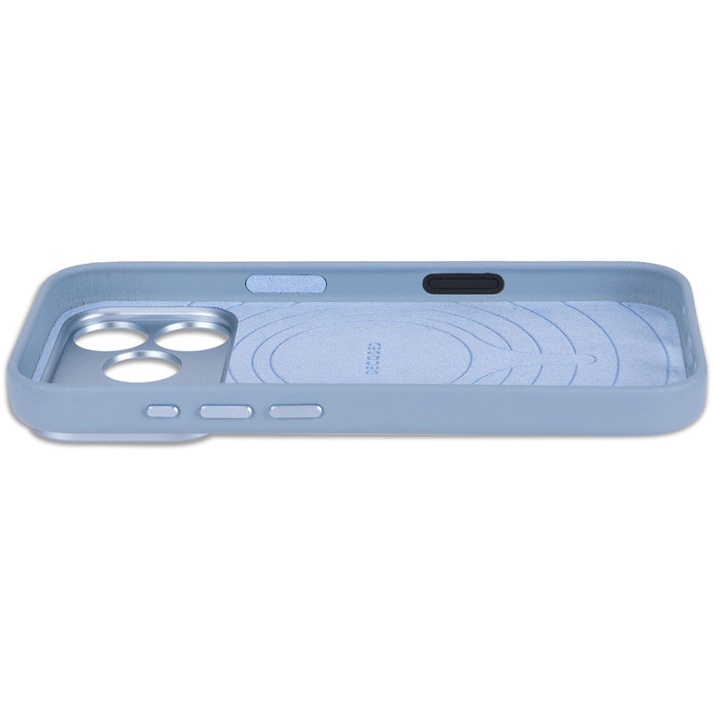 MagSafe Leather case iPhone 18 Pro / 17 Pro Sky Blue Taupe