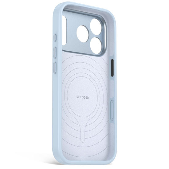 Antimicrobial Silicone MagSafe Case iPhone 18 Pro Light Blue