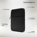 Crosstown Sleeve with Woolenex for 14" Laptops Black