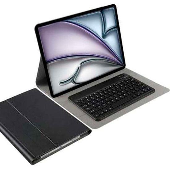 Premium AZERTY Bluetooth Keyboard Folio for iPad Air 13 (2025/24 – M3/M2) Black