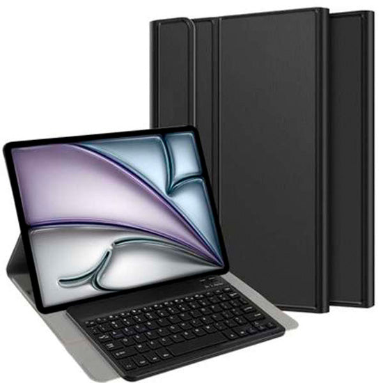 Premium AZERTY Bluetooth Keyboard Folio for iPad Air 13 (2025/24 – M3/M2) Black