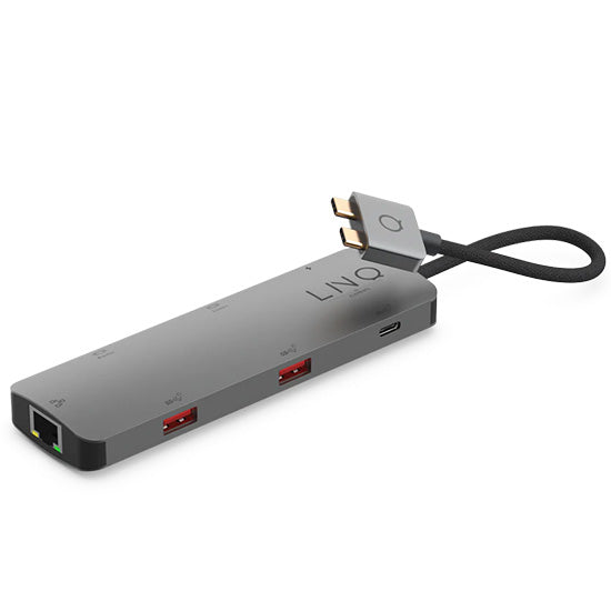 D2 Pro MST 7-in-2 USB-C Multiport Hub - Grey