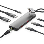 D2 Pro MST 7-in-2 USB-C Multiport Hub - Grey