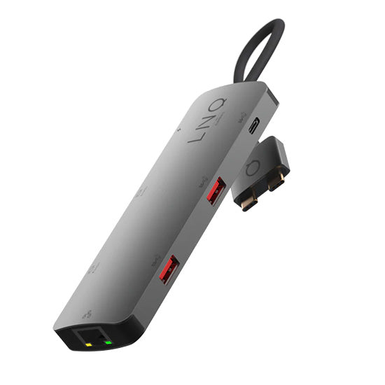 D2 Pro MST 7-in-2 USB-C Multiport Hub - Grey